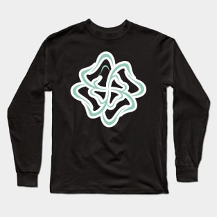 Tooth Flower circle pattern for Dental logo design. Dental care logo design. Long Sleeve T-Shirt